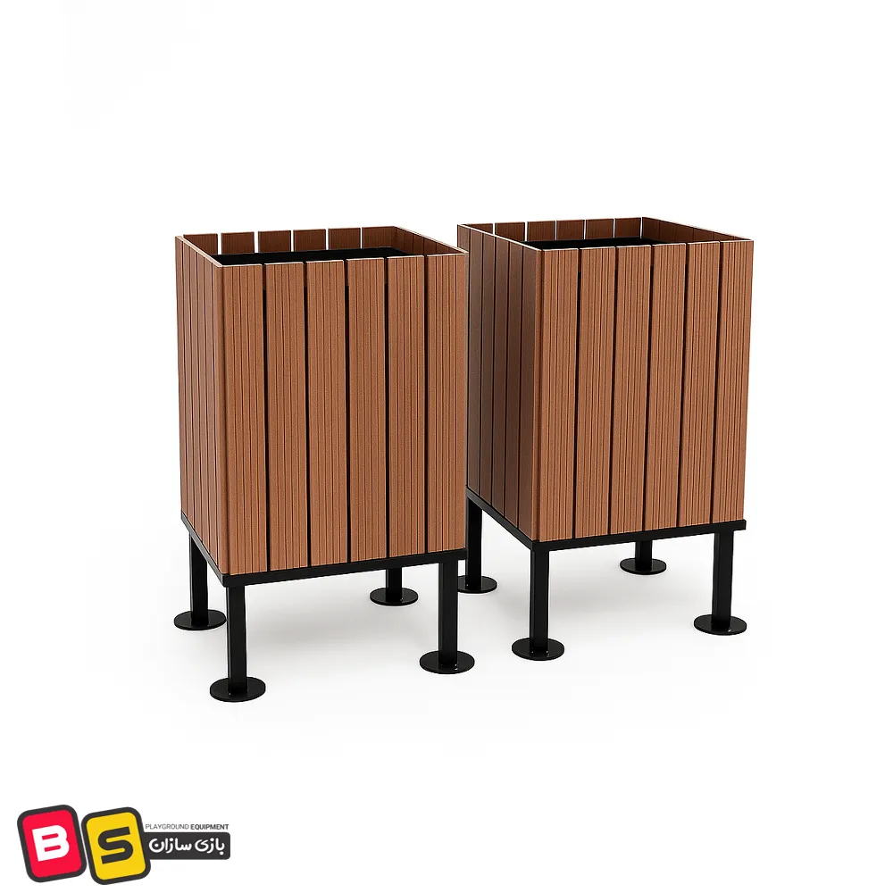 سطل زباله پارکی مدل پایه کروی