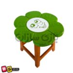 صندلی چوبی گل سبز