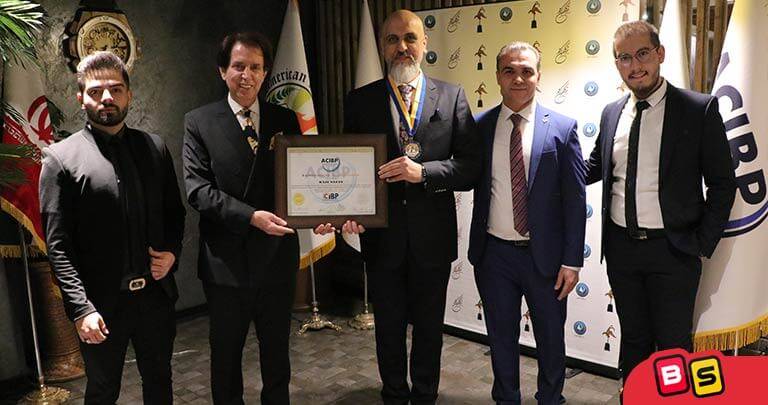 دریافت لوح طلایی، مدال و گواهینامه از دانشگاه امریکن لیبرتی و موسسه جهانی اعتبار سنجی ACIBP