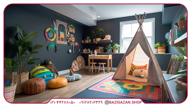 طراحی اتاق کودک پسرانه آبی رنگ