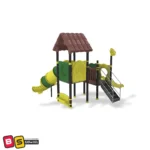 سرسره پارکی مدل 1201 در رنگ بندی زرد و سبز