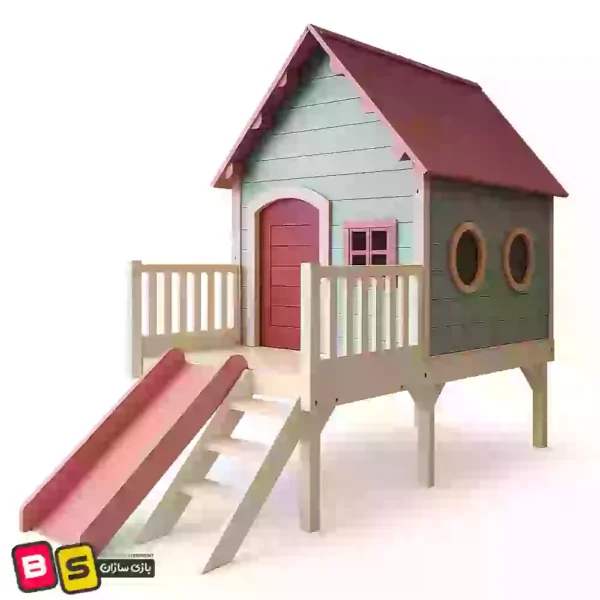 کلبه سرسره دار کودک با جنس بدنه MDF