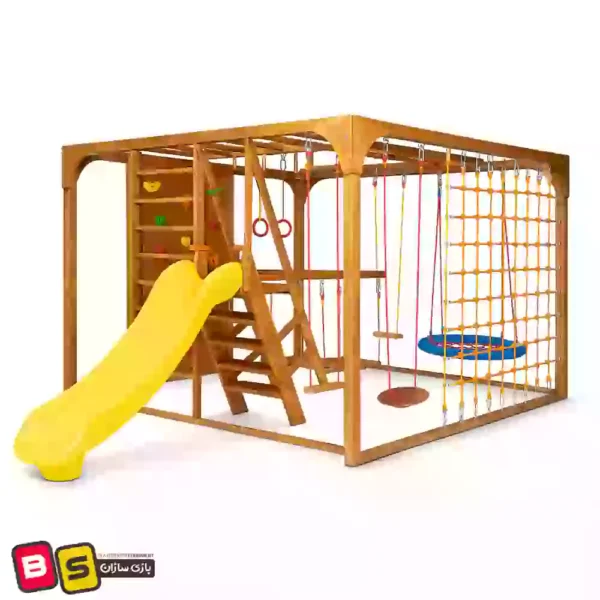 ادونچر چوبی مربعی طراحی شده با چوب روس