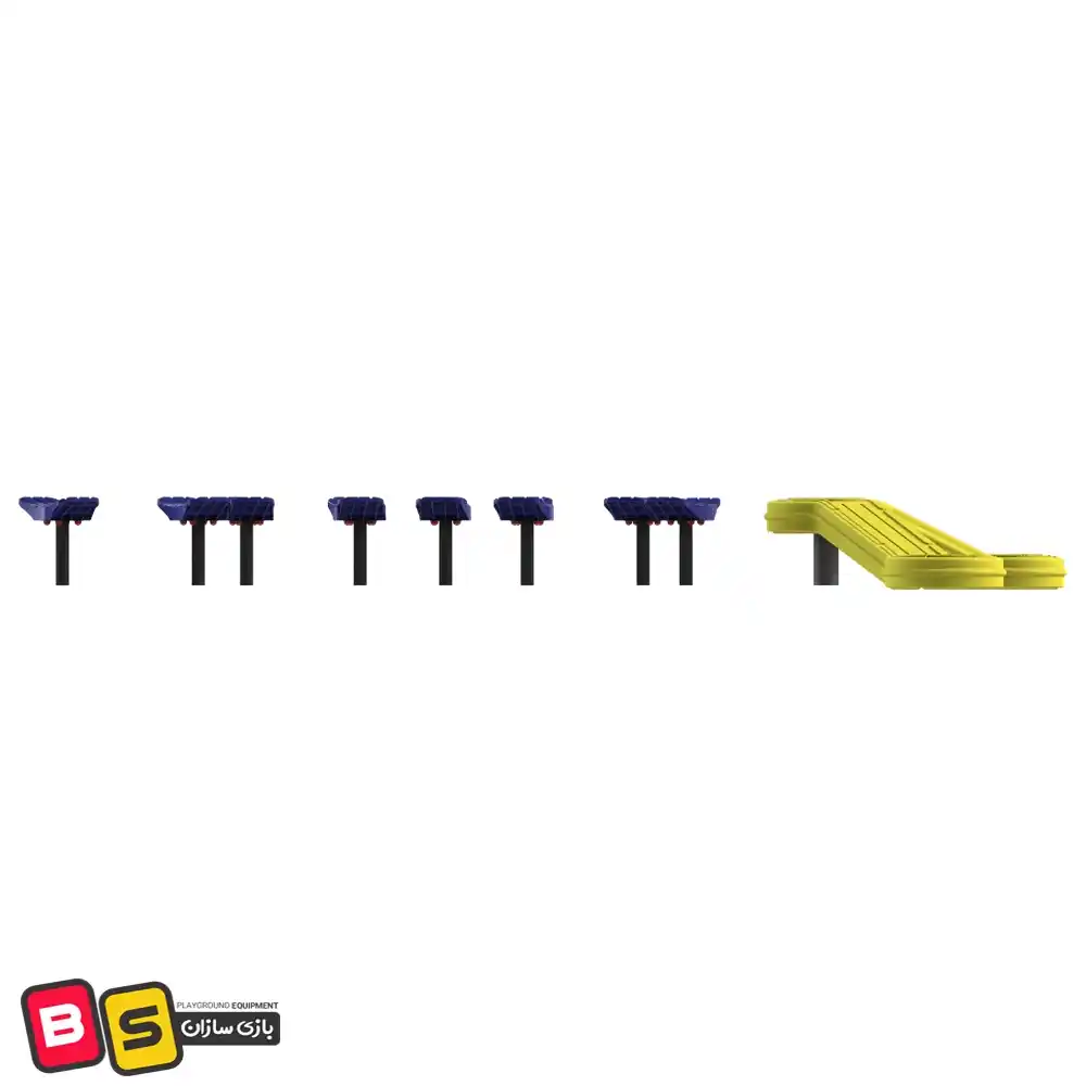 Stairs and canvas paint 3101 - 3 پلکان و بوم رنگ 3101 با طراحی استاندارد برای رشد مهارتهای فردی و حرکتی