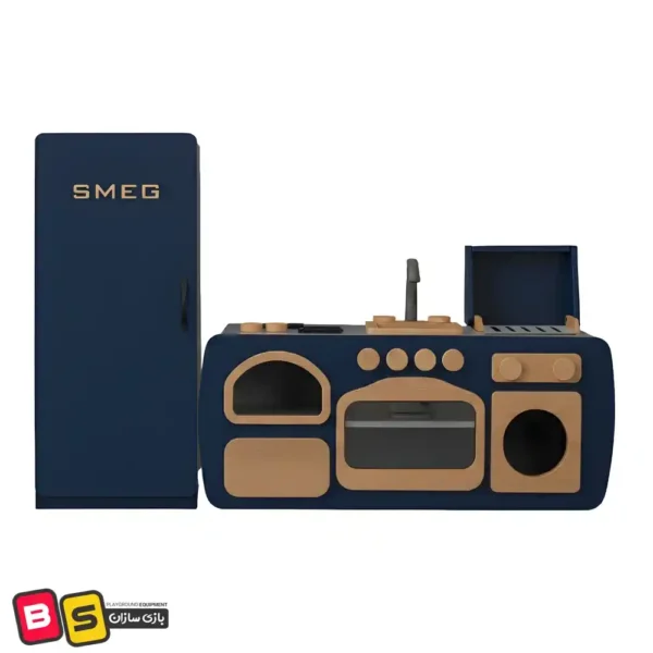آشپزخانه لوکس خانه مشاغل طرح SMEG با ست کامل